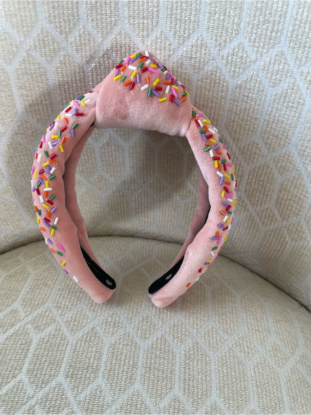 Lele Sadoughi Pink Plush Sprinkle Headband